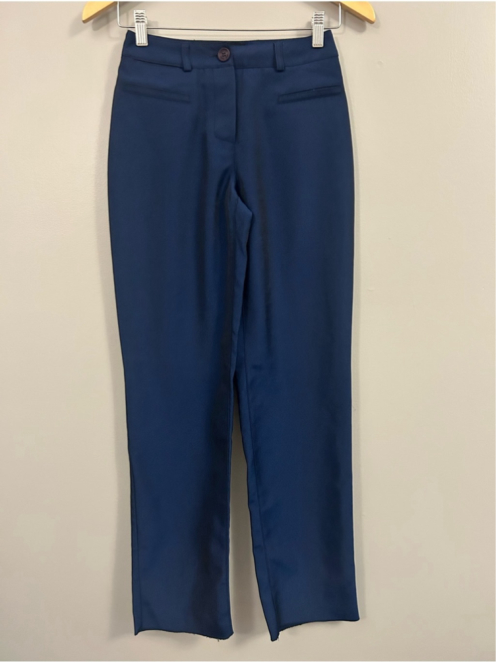 Versace Techno Jeans Deep Navy Straight-Leg Women's Trousers